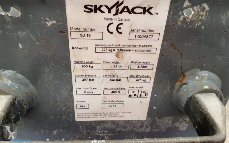 Nacelle Skyjack  SJ16 batteries neuves