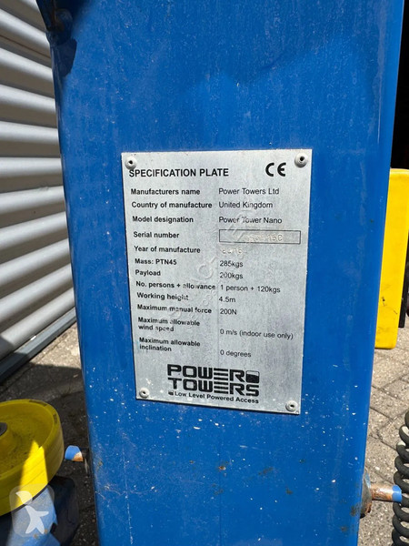 Piattaforma aerea Power Tower Nano Hoogwerker...