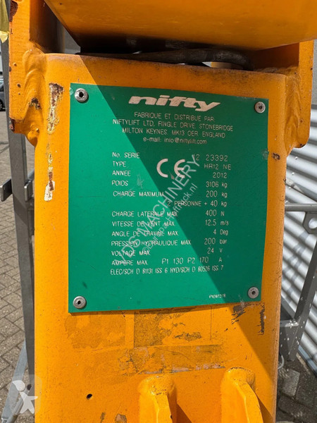 Piattaforma aerea Niftylift HR12NE Hoogwerker...