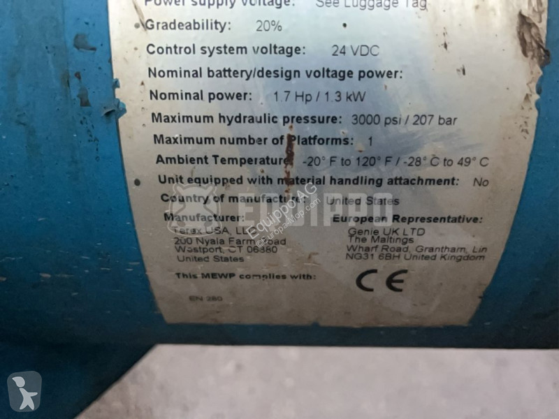 Plataforma elevadora Genie DC w/ Drive 17.09 m