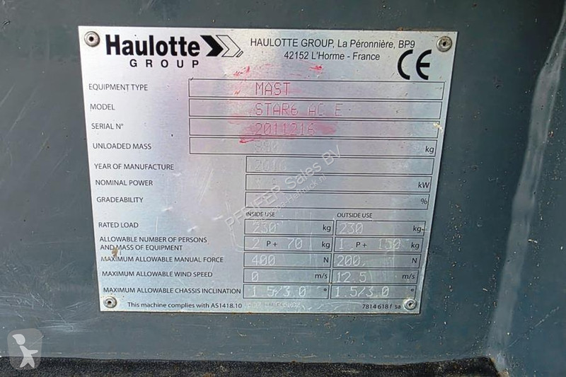 منصة تلسكوبية Haulotte Electric, Non Marking...
