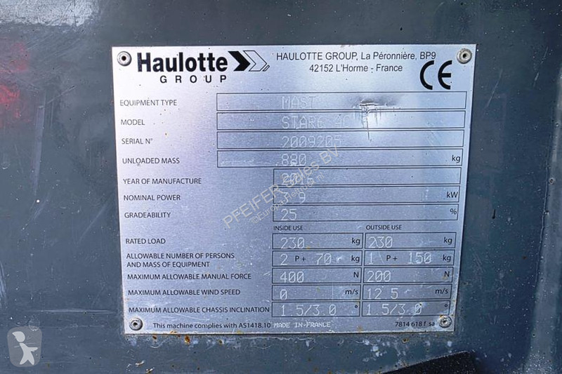 منصة تلسكوبية Haulotte Electric, Batteries...