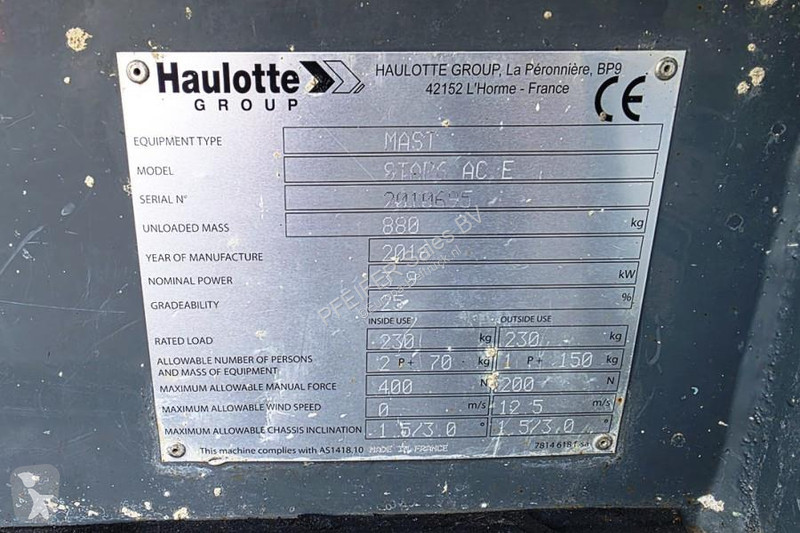 منصة تلسكوبية Haulotte Electric,...