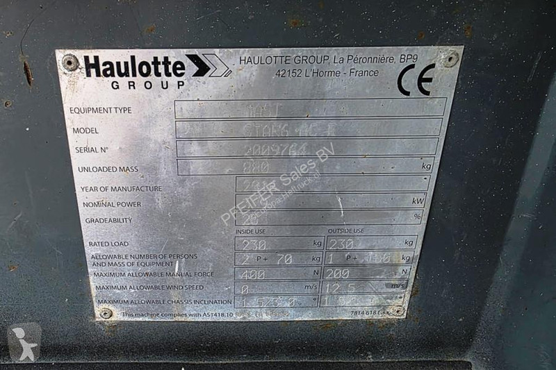منصة تلسكوبية Haulotte Electric, Non Marking...