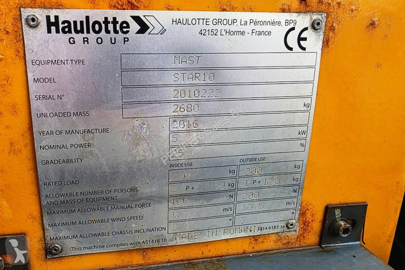 Vysokozdvižná plošina Haulotte STAR 10...