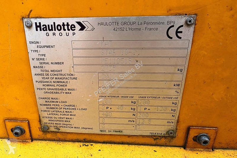 Plataforma elevadora Haulotte STAR 10 Electric,...