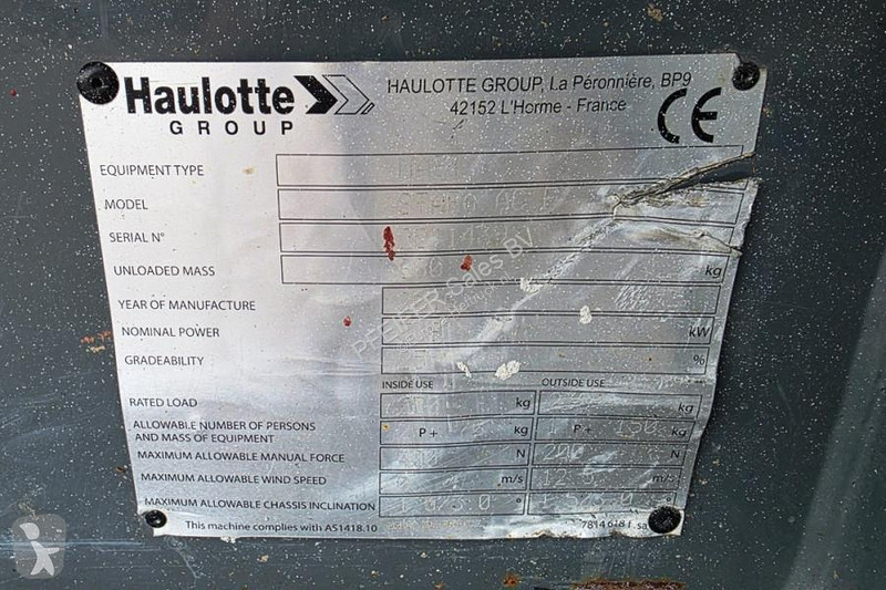منصة تلسكوبية Haulotte Electric, Non Marking...
