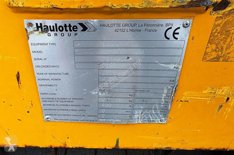 Автовышка Haulotte Compact 10N Electric, 10m...