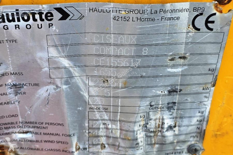 Vysokozdvižná plošina Haulotte Compact 8...