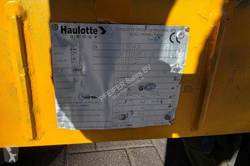 منصة تلسكوبية Haulotte Optimum 8 Electric,...