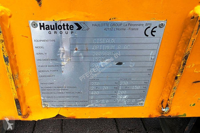 منصة تلسكوبية Haulotte Optimum 8 Electric,...