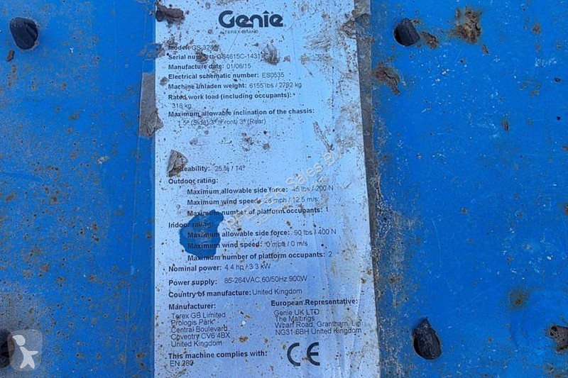 منصة تلسكوبية Genie GS3246 Electric, Working...