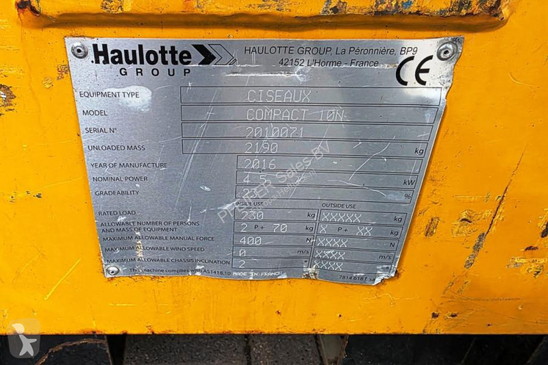 Chargeuse Haulotte Compact 10N Electric, 10m...
