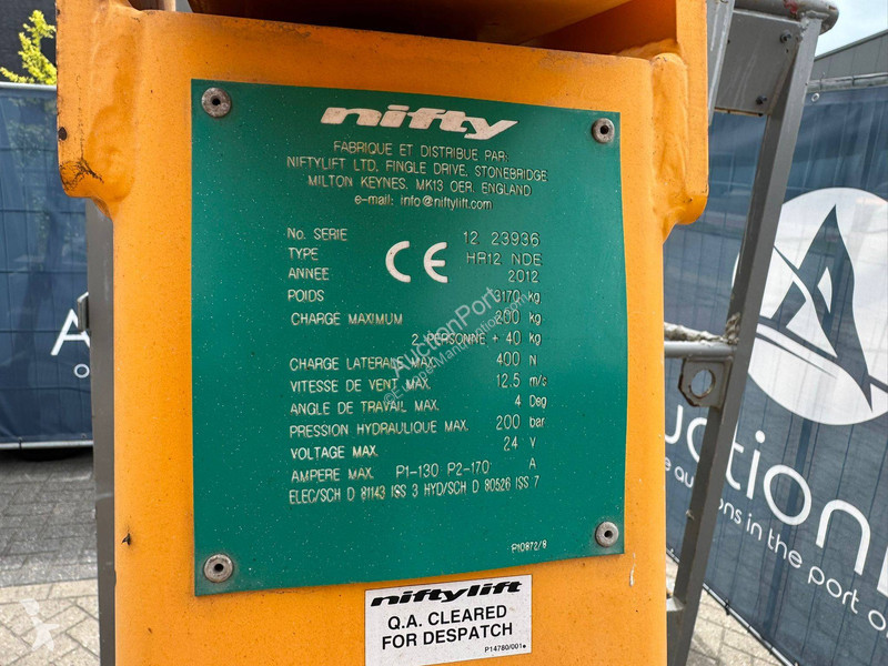 Nacelle Niftylift HR12 NDE
