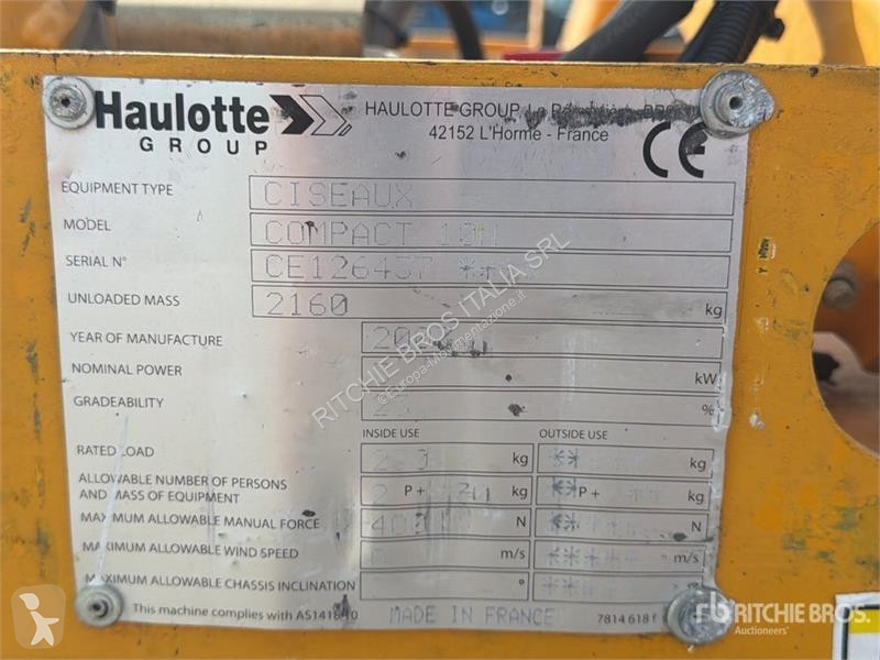 Автовишка Haulotte 10N Electric Scissor Lift