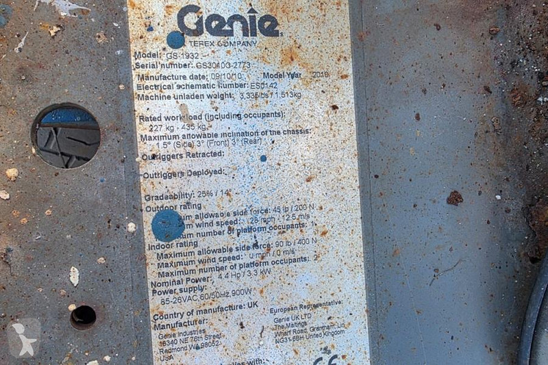 Plataforma Genie Electric, Working Height 7.8...