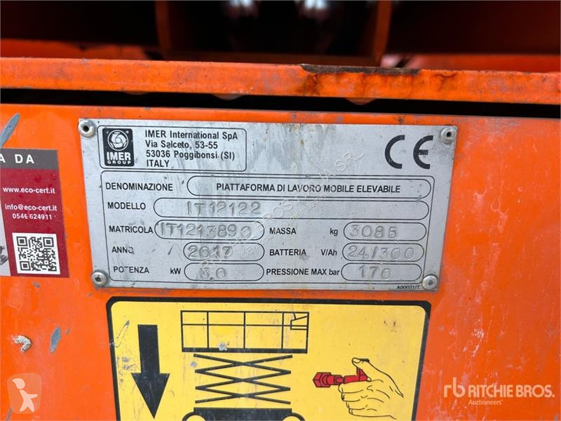 Emelőkosár Imer IT12122 Electric Scissor Lift