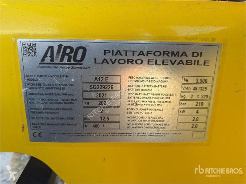 升降机 Airo A12E Electric Articulating Boom Lift