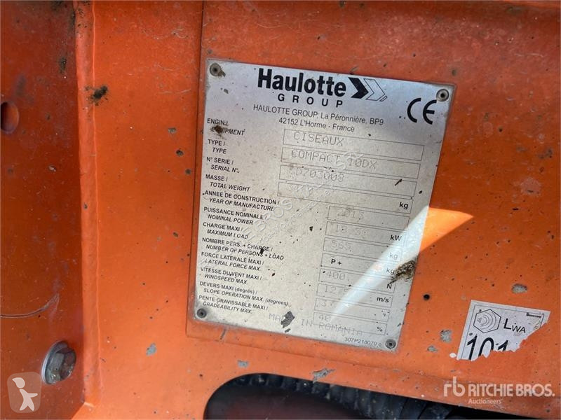Lift Haulotte 10DX Diesel Scissor Lift