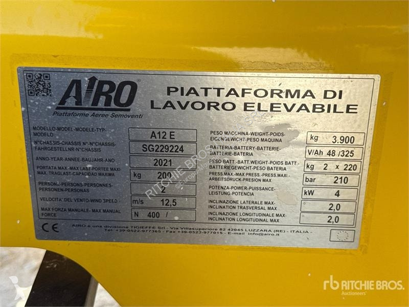 Emelőkosár Airo A12E Electric Articulating Boom...
