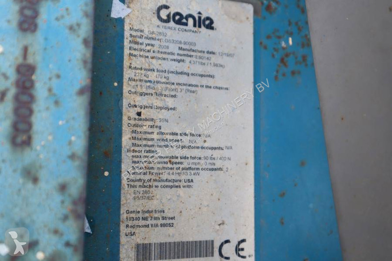 Plataforma Genie Electric, Working Height 10m,...