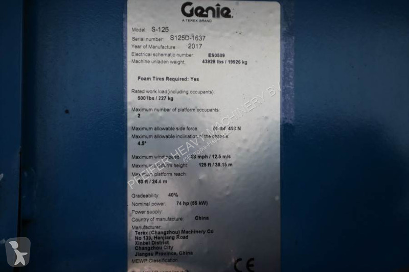 Hoogwerker Genie Valid inspection, *Guarantee!...