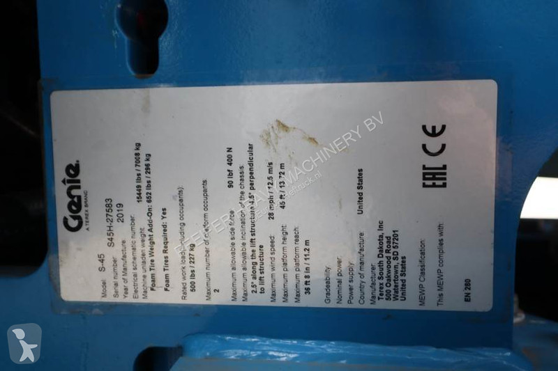 Hoogwerker Genie Valid inspection, *Guarantee!...