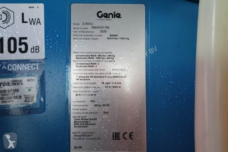 Nacelle Genie XC Valid inspection, *Guarantee!...