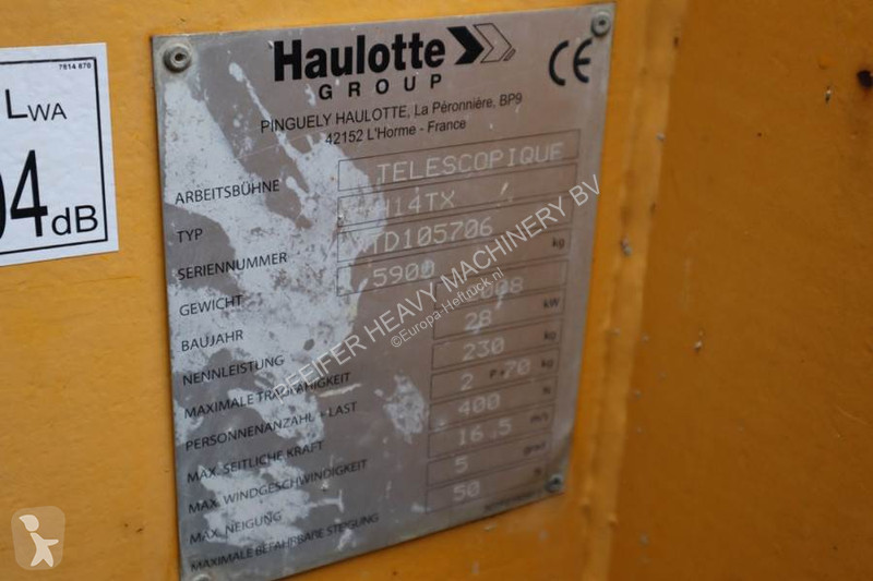 Nacelle Haulotte H14TX Diesel, 4x4 Drive,...