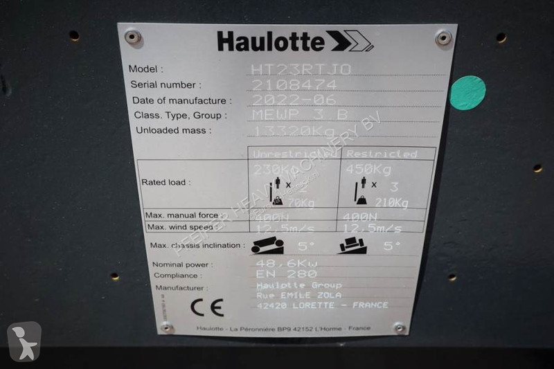 Hoogwerker Haulotte HT23RTJ O Valid Inspection,...