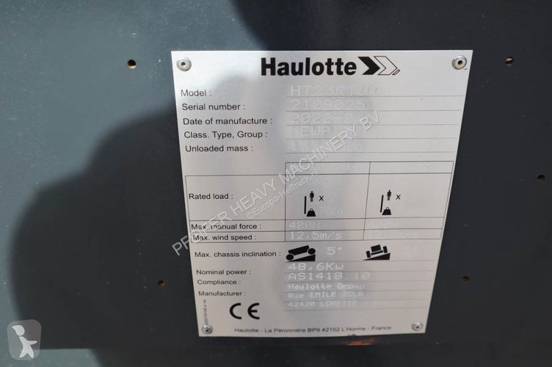 Hoogwerker Haulotte HT23RTJ O Valid Inspection,...