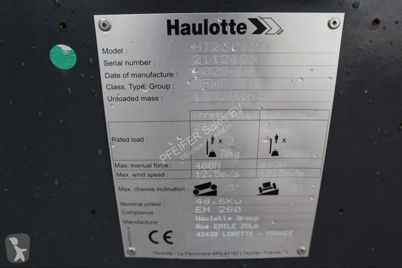 Plataforma elevadora Haulotte HT23RTJ O Valid...