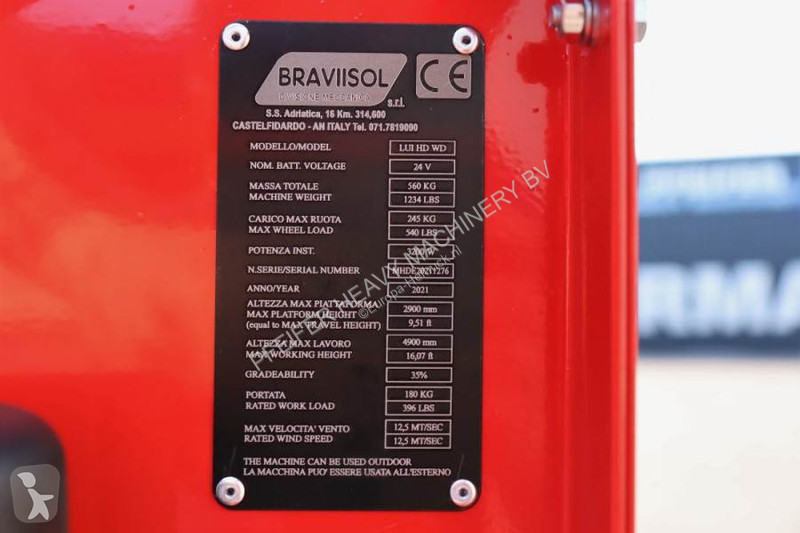 Piattaforma aerea Bravi LUI HD WD Leonardo New,...