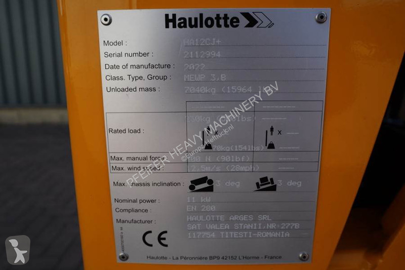 Hoogwerker Haulotte HA12CJ+ Valid inspection,...