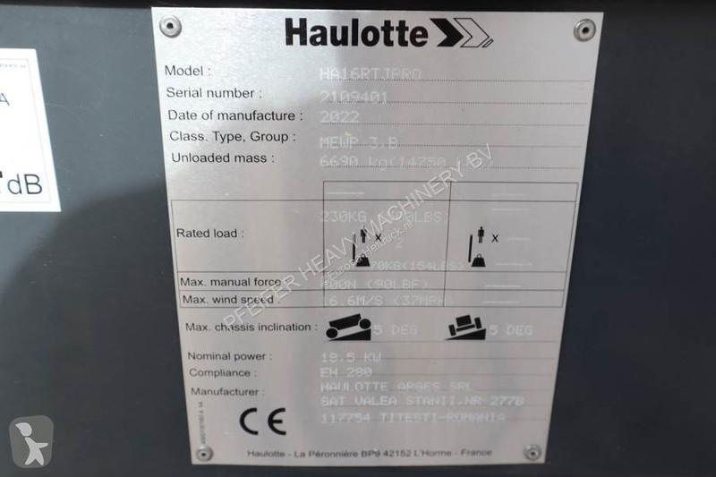 Nacelle Haulotte HA16RTJ Pro NEW, Valid...