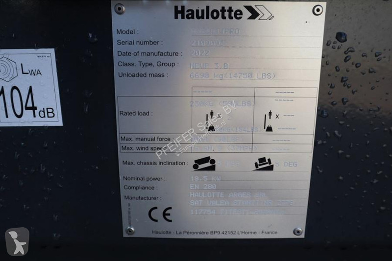 منصة تلسكوبية Haulotte HA16RTJ Valid...
