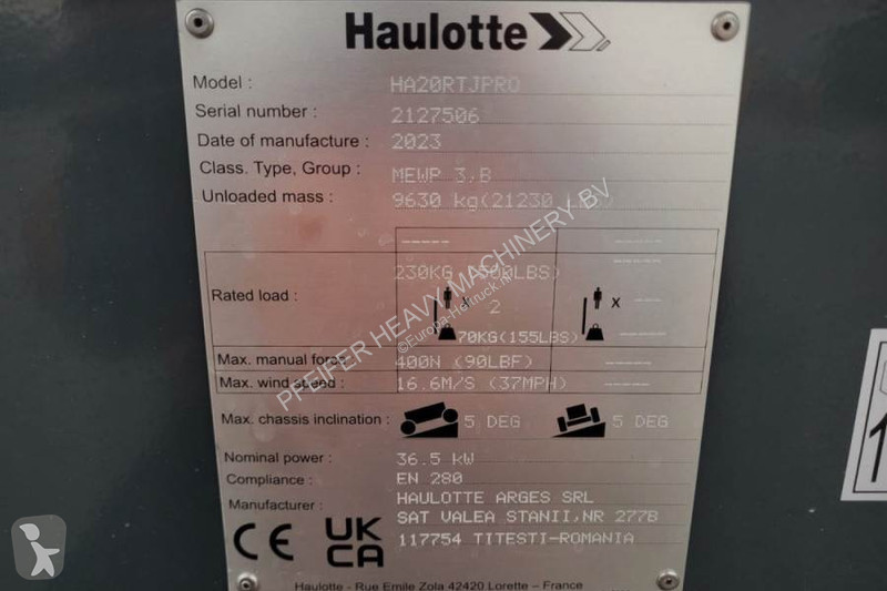 Hoogwerker Haulotte HA20RTJ Pro Valid...