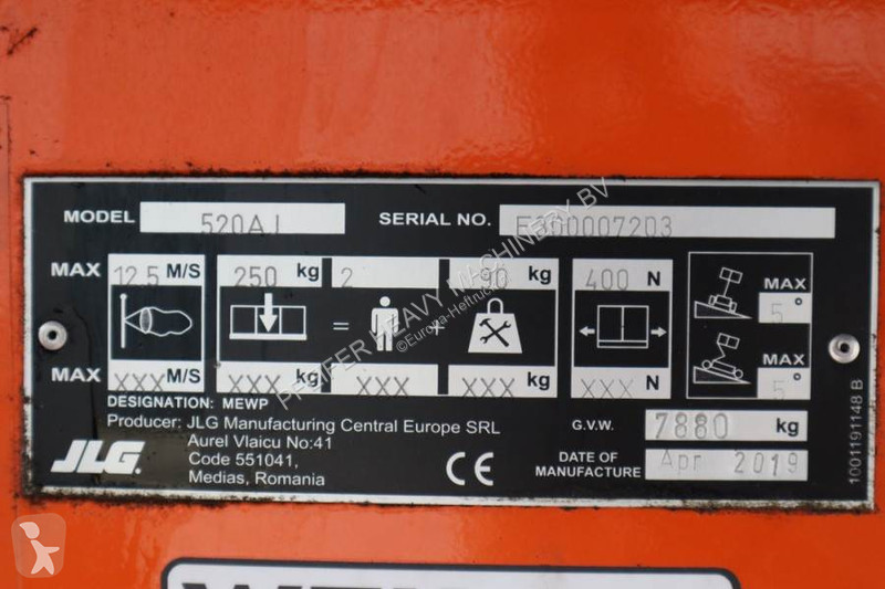 Hoogwerker JLG 520AJ Valid inspection,...
