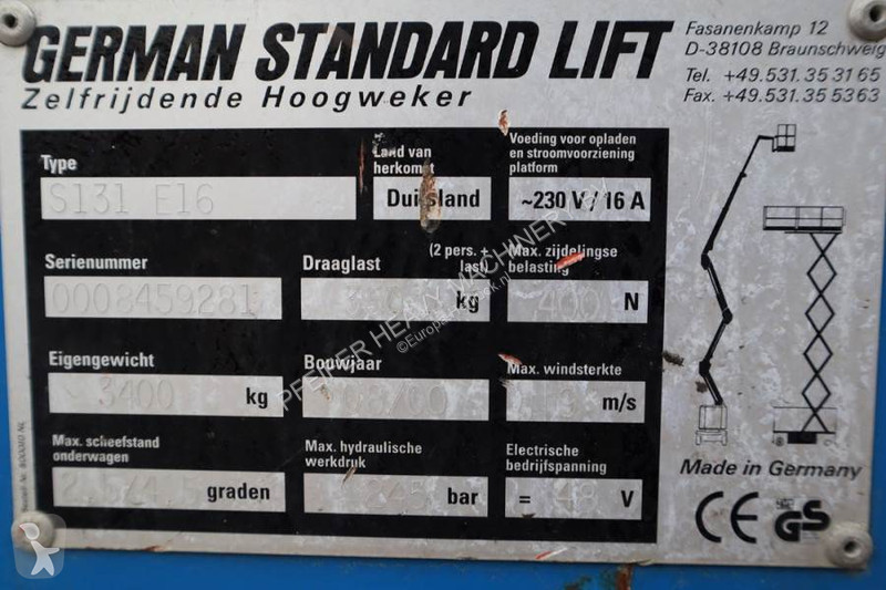 Lift GSL S131 E16 Electric, 15.1m Working...
