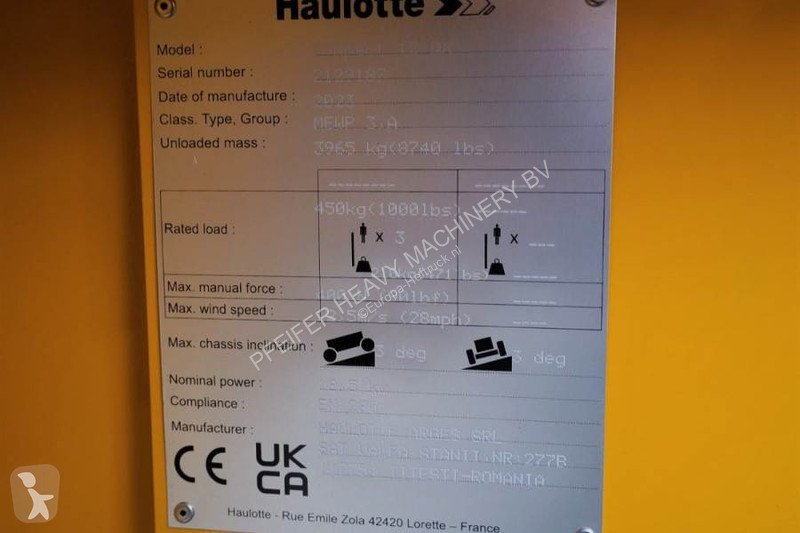 Nacelle Haulotte 12DX Valid Inspection,...