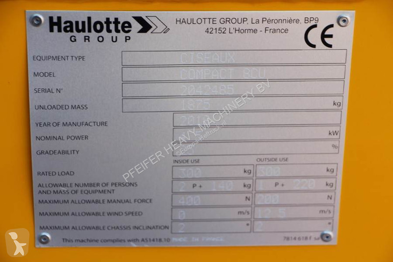 Nacelle Haulotte Valid inspection, *Guarantee!...