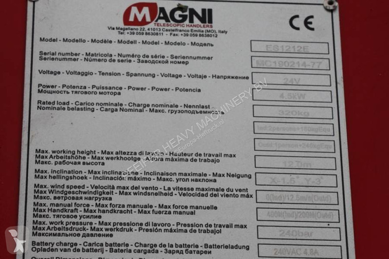 منصة تلسكوبية Magni ES1212E Electric, 12m...