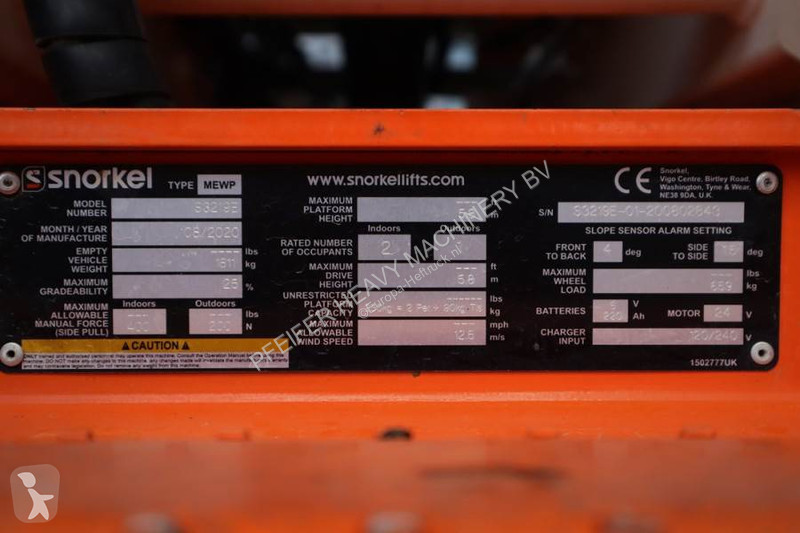 Hoogwerker Snorkel S3219E Valid Inspection,...