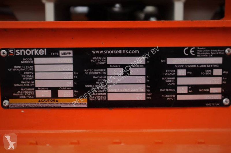 Hoogwerker Snorkel S4726E Valid Inspection,...
