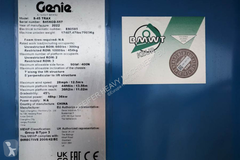 Gondola Genie XC Trax Valid inspection,...