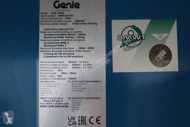 Hoogwerker Genie XC Trax Valid inspection,...