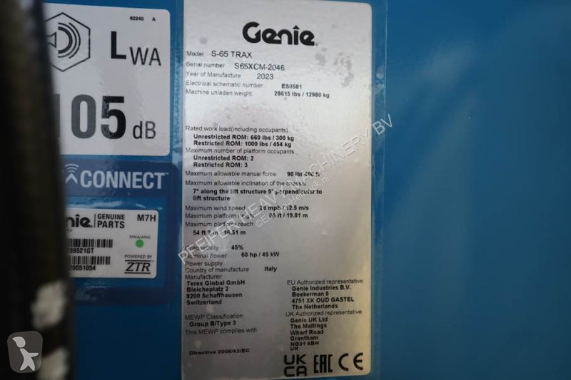 Nacelle Genie XC Trax Valid inspection,...