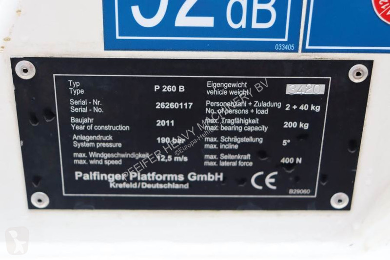 منصة تلسكوبية Palfinger P260B Dutch...