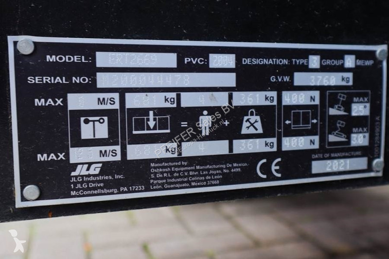 Nacelle JLG ERT2669 Unused, Electric, 10m...