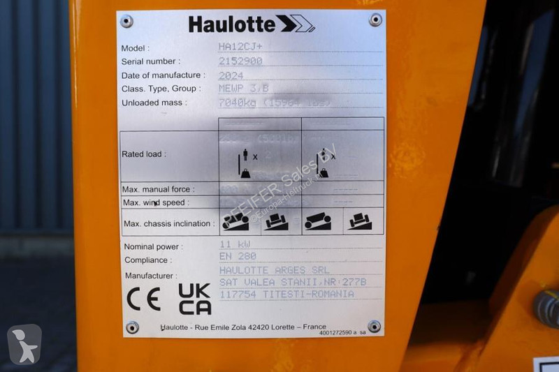 Plataforma elevadora Haulotte HA12CJ+ Valid...